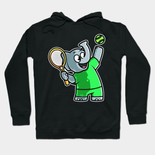 Elephant Tennis Player Funny Coach design Hoodie